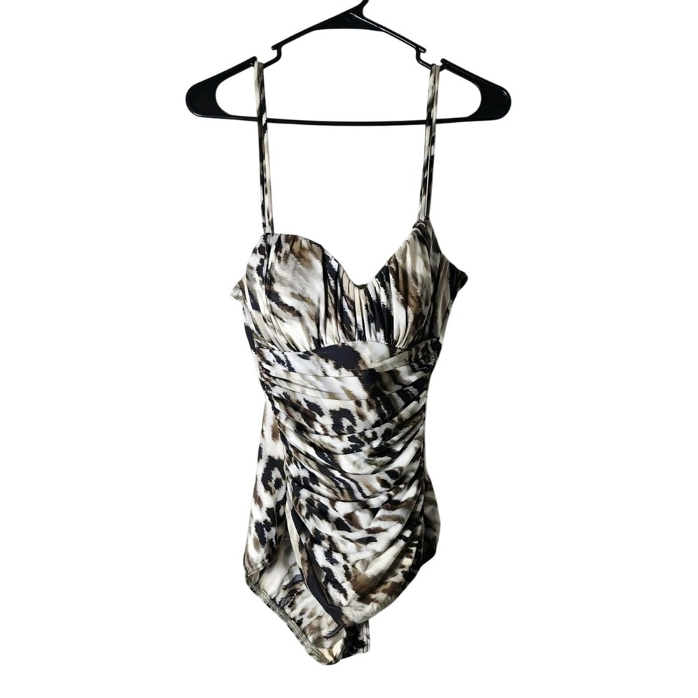 Magicsuit Swimsuit Size 8 Snow Leopard Animal Print One Piece‎ Bathing Suit